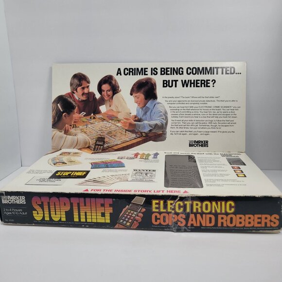 VTG 1979 Parker Brothers Stop Thief Electronic Cop And Robbers Board Game Works - Picture 3 of 14